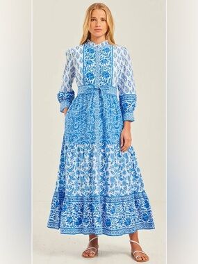Pink City Prints  Large Ocean Mix Gemma floral dress